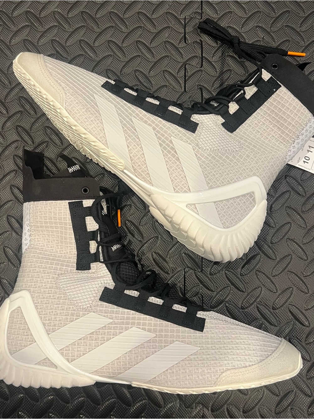 Adidas Speedex 23 ‘Orbit Grey Pure Orange’ Boxing Shoes JS4688 Size 10